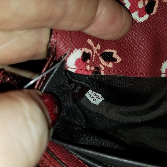 COACH Pop Slim Envelope Bramble Rose Metallic Cherry wallet NWOT - sale - Picture 9 of 9